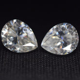 CERTIFIED 12.00 Carat Pear Cut Pair Moissanite Loose Gemstone VVS1 D Color 2 Pcs